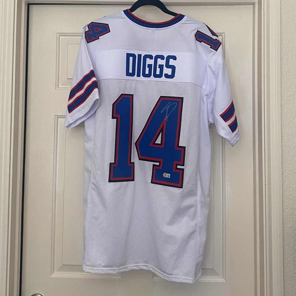 Stephan Diggs Signed (& Authenticated) Buffalo Bills Jersey White #14